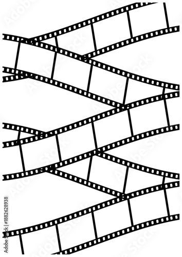 レトロなフィルムストリップフレームのベクター背景｜Retro Film Strip Frame Vector Background