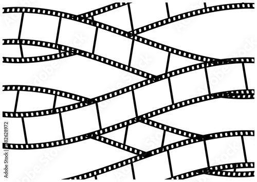 レトロなフィルムストリップフレームのベクター背景｜Retro Film Strip Frame Vector Background