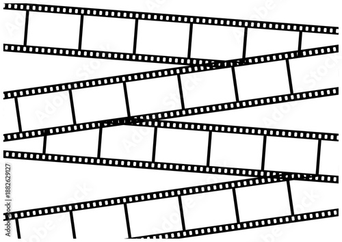 レトロなフィルムストリップフレームのベクター背景｜Retro Film Strip Frame Vector Background