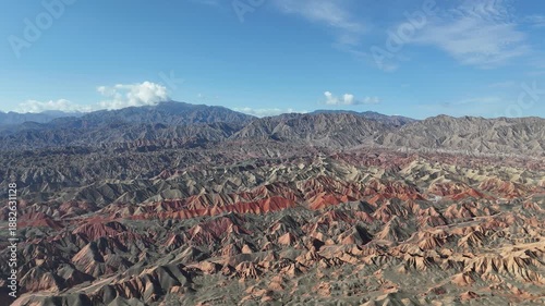 Zhangye Danxia Aerial Photography - Colorful Striped Mountains, China
