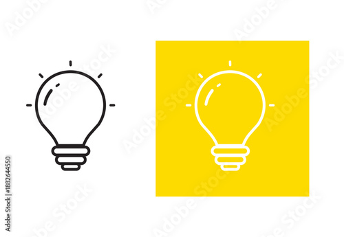 Light bulb icon. Lamp icon on white background. Idea lamp icon. Lighting Electric lamp. Electricity, shine