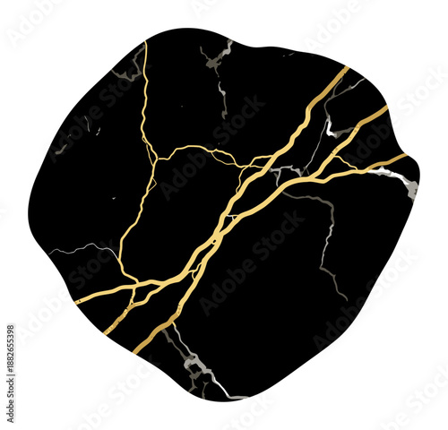 Kintsugi Gold Cracks - Minimalist Japanese Background