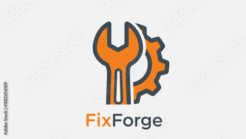 FixForge logo with wrench and gear symbolizing repair and maintenance.