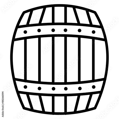 Wood Barrel Icon