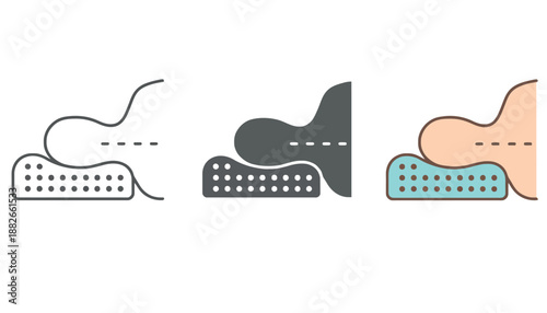 An illustration of different types of mattress toppers for comfortable sleeping