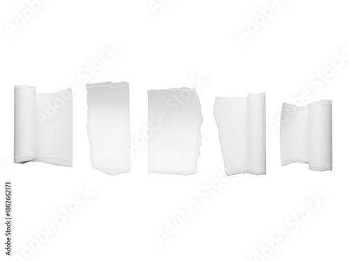 Wallpaper Mural Torn paper sheets isolated on transparent background Torontodigital.ca