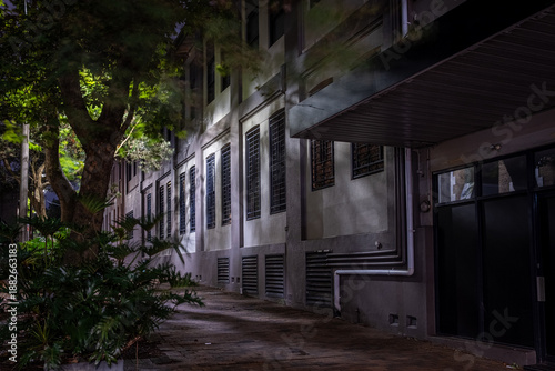 Urban scene at night