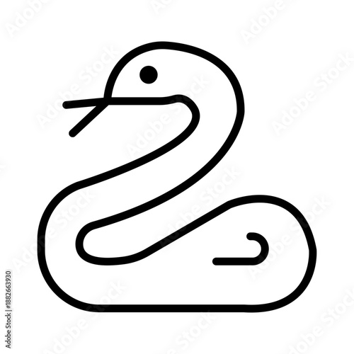 Billede på lærred Snake Icon