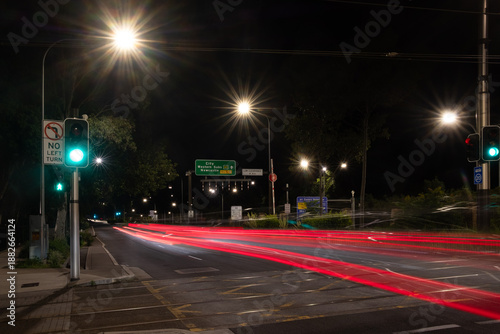 red light trails