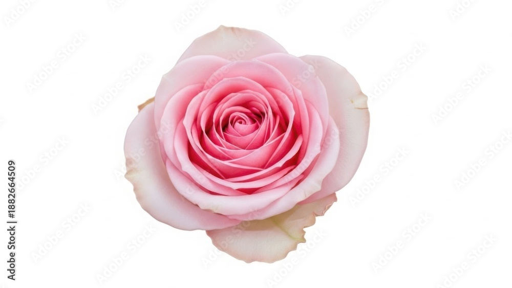Fototapeta premium Pink rose flower isolated on white background