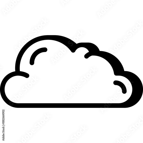Windy cloudy weather forecast symbol
