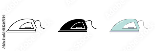 Iron set icon on white background