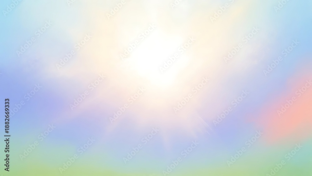 Obraz premium Pastel colored background with bright white light colorful