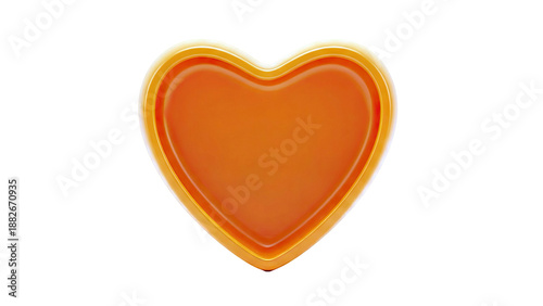 Orange Heart Shape Container