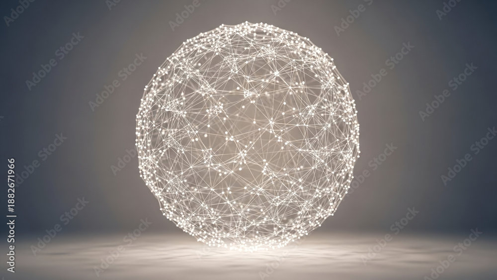 custom made wallpaper toronto digitalAbstract glowing spherical network representing global connectivity, data flow, and complex technological systems, embodying concepts of digital information and future innovation