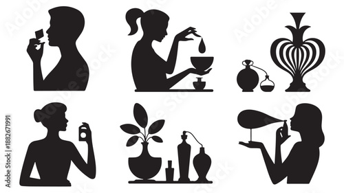 Perfumer Creating Fragrance in Laboratory