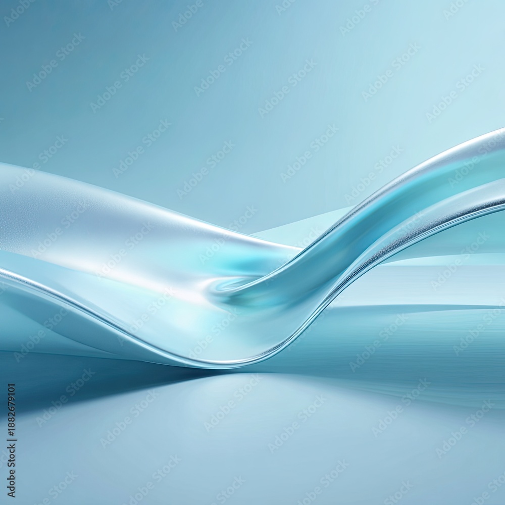 Obraz premium Abstract Liquid Wave Design In Light Blue