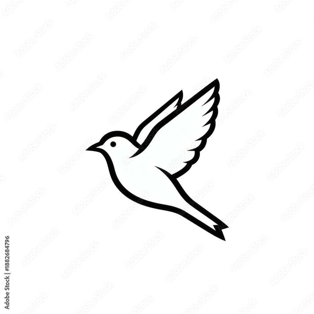 Fototapeta premium white dove isolated on transparent background