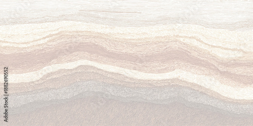 Organic abstract pattern depicting geological cross-section layers with intricate fine line textures and a warm earthy neutral color scheme