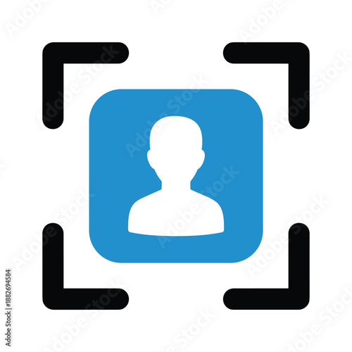 Man Silhouette Focused Camera Icon