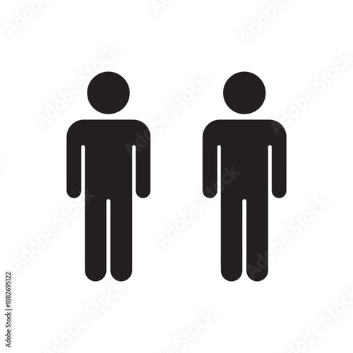 male and female symbols silhouette vector icon set