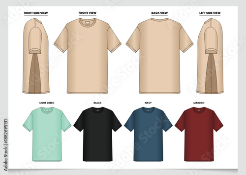 Modern T-Shirt Graphic Design Illustration for Casual Fashion Apparel