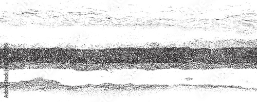 Black and white abstract horizontal stripes with textured patterns and granular details