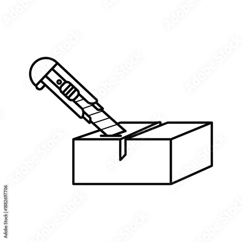 Nail being hammered into wooden block