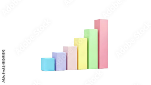 Pastel colored bar chart against a white background Free Download Pastel colored bar chart against a white background - GFXLoad
