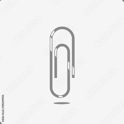 Large Metal Paper Clip Closeup.