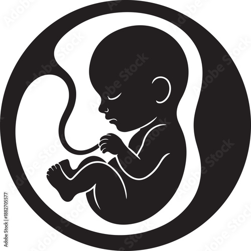 Fetus Icon Isolated on transparent Background