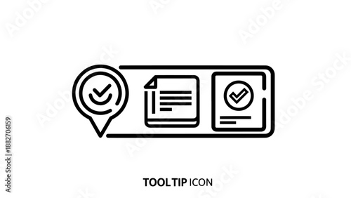 User interface tooltip icon set for website navigation guidance and form validation messages.