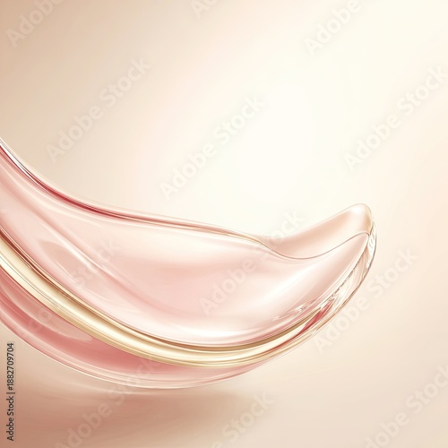 Pink Gold Liquid Cosmetic Splash Design