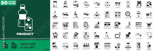 Product Duotone Editable Icons set