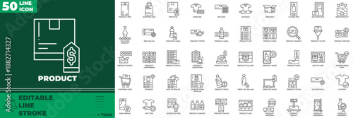 Product Line Editable Icons set