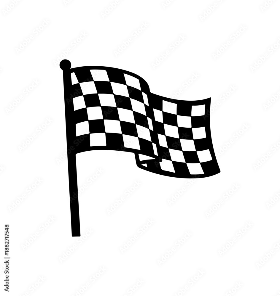 Fototapeta premium Black and White Checkered Flag