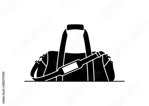 Illustrated Gym Bag with Shoulder Strap