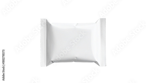 Close up of Plastic Snack Wrapper Mockup, Isolated on Transparent Background