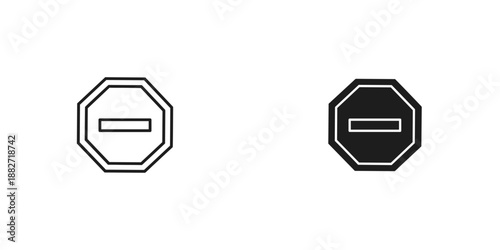 Octagonal Signs with Symbols