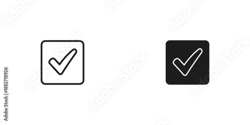 Checkmark Icons in Square and Circle