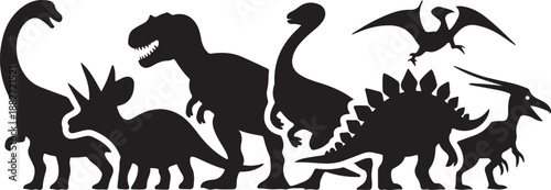 Dinosaur Silhouettes Collection Vector Set

Prehistoric Dinosaurs Black Silhouette Illustration

Dino Adventures Silhouette Pack Design