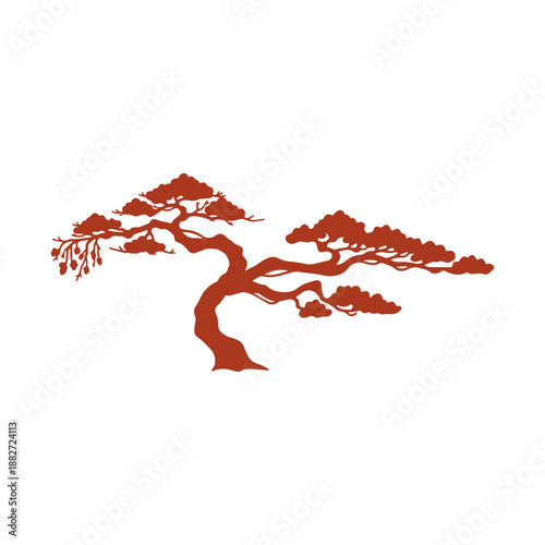 Japanese Bonsai Tree Silhouette