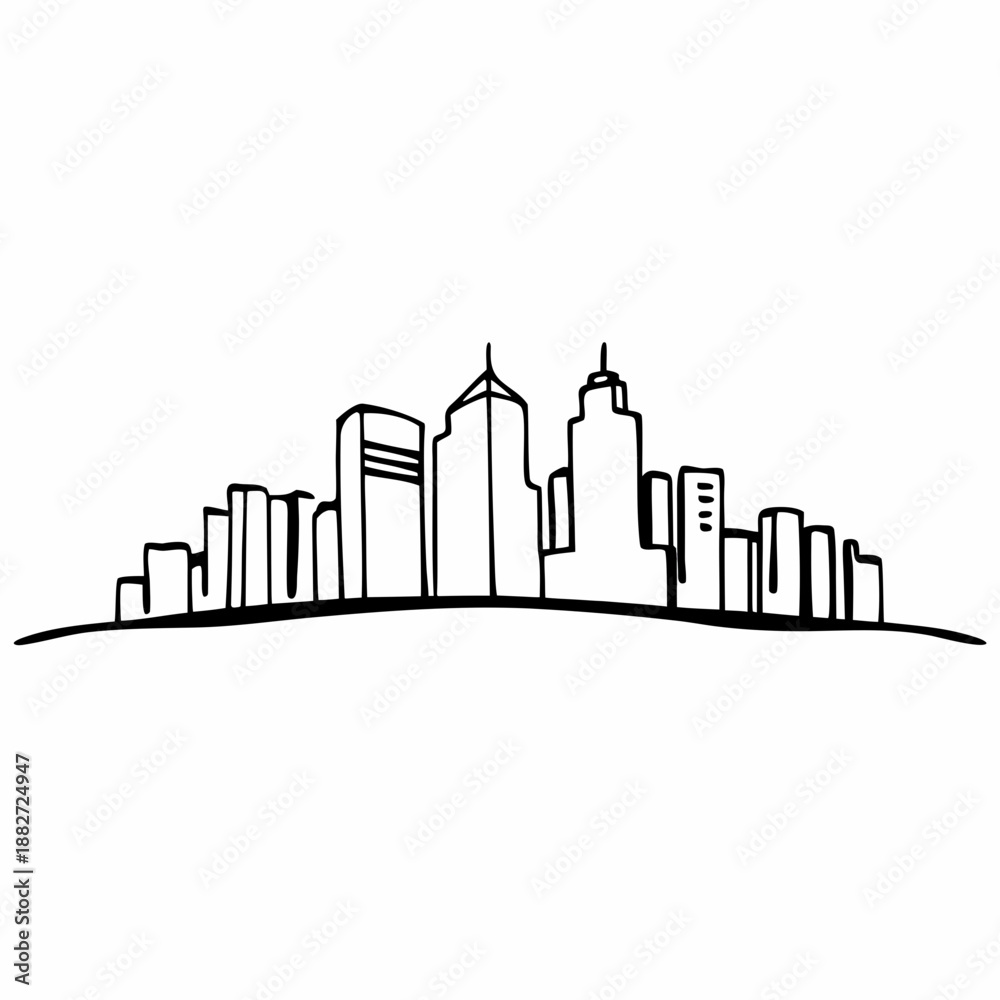 Fototapeta premium cityscape with city skyline