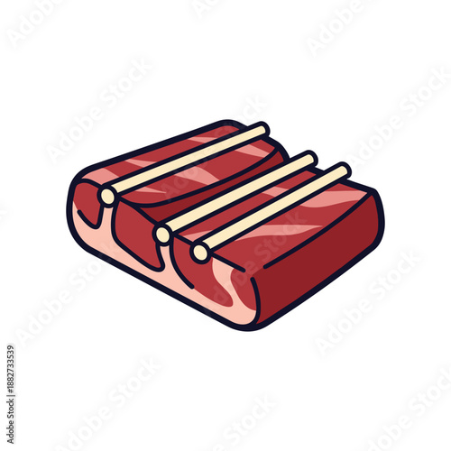 Tender Beef Short Ribs Illustration
