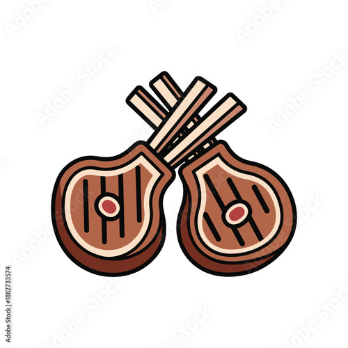 Pair of Traditional Wooden Castanets Musical Instrument