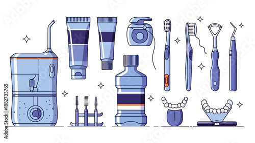 Dental Hygiene Products Collection: Oral Care Items for Healthy Teeth and Gums