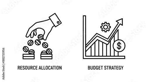 Usage tracking and activity log icons representing monitoring user engagement and data recording