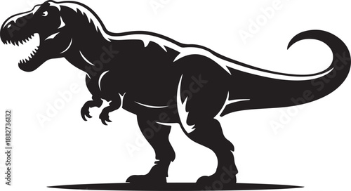 Tyrannosaurus Rex Silhouette Vector Illustration

Fierce T-Rex Dinosaur Black Silhouette Design

Prehistoric Tyrannosaurus Rex Icon Illustration