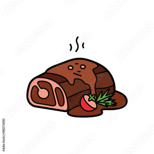 Homemade Beef Bourguignon Recipe Illustration