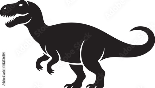 Tyrannosaurus Rex Silhouette Vector Illustration

Fierce T-Rex Dinosaur Black Silhouette Design

Prehistoric Tyrannosaurus Rex Icon Illustration